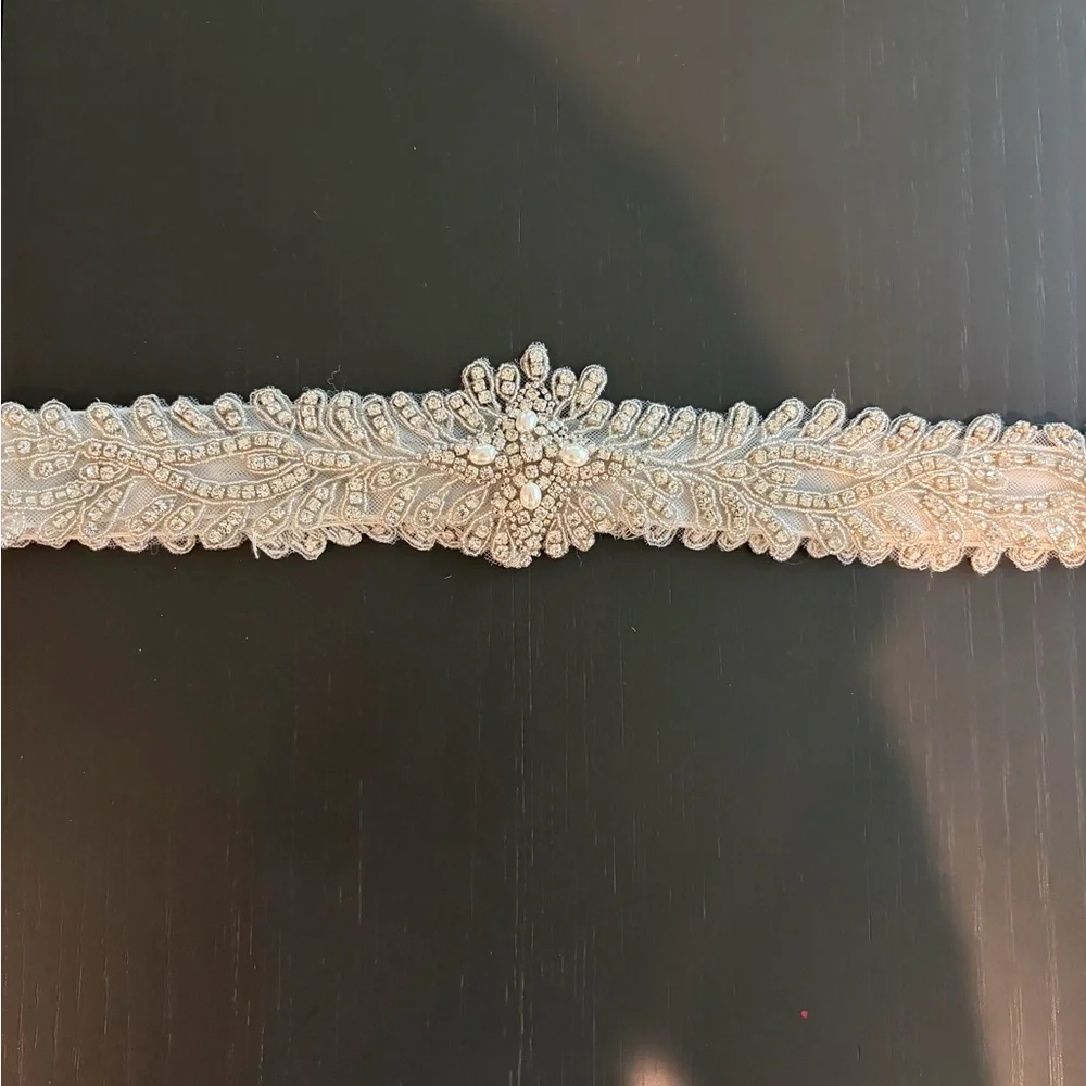 Beaded and crystal handmade belt for weddings or fancy occasion